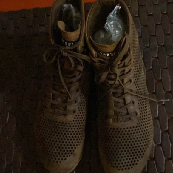 NOBULL High Top Brown Coffee Perforated LeatherTrainer Sneaker Shoes Men’s US 13 The High-Top Coffee Leather Trainer has already started to  main image 4